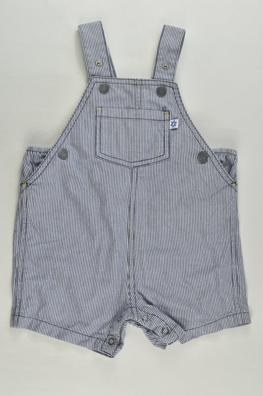 Marquise Size 00 Striped Short Overalls