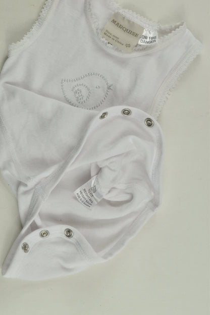 Marquise Size 000 Bird Sleeveless Bodysuit