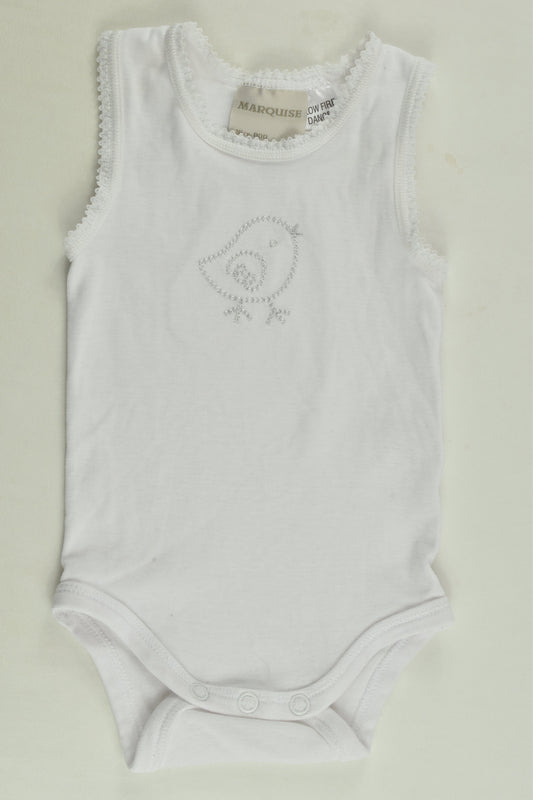 Marquise Size 000 Bird Sleeveless Bodysuit