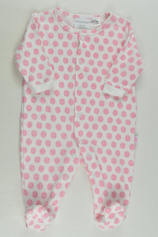 Marquise Size 000 Footed Romper