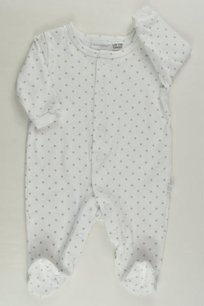 Marquise Size 000 Stars Footed Romper