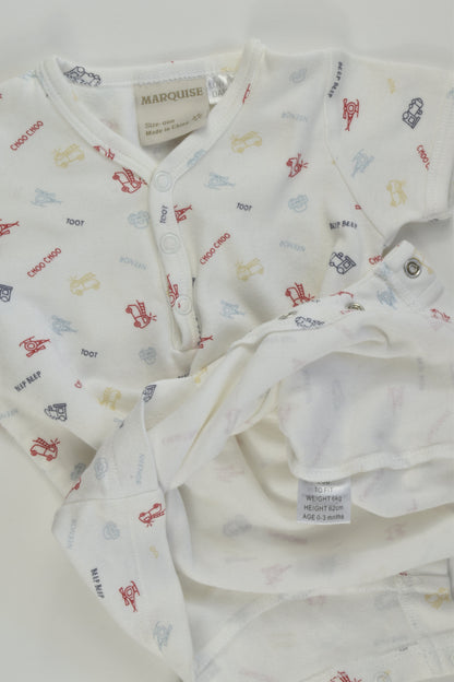 Marquise Size 000 Vehicle Short Romper