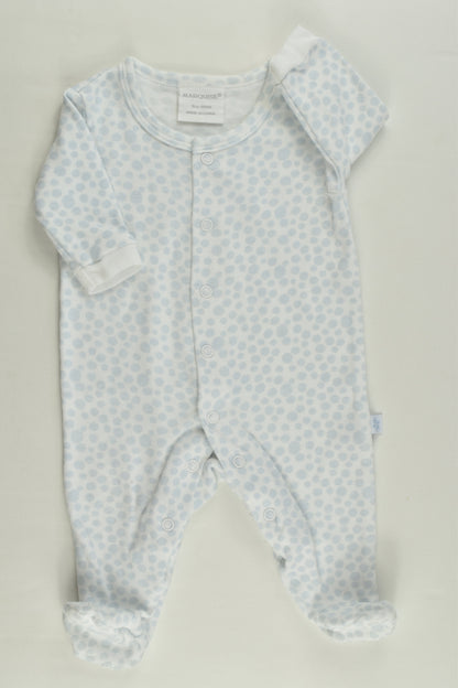 Marquise Size 0000 Footed Romper