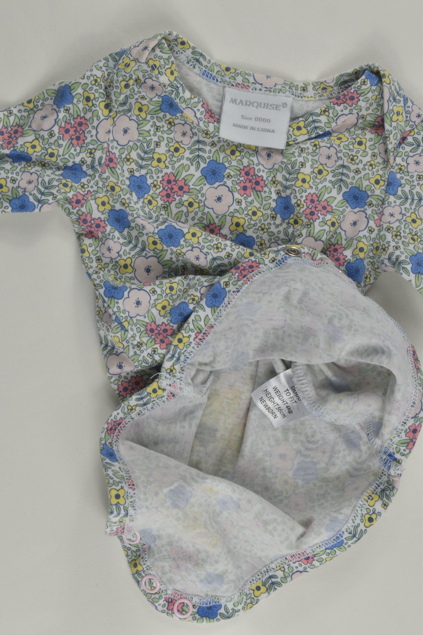 Marquise Size 0000 Liberty Print Bodysuit