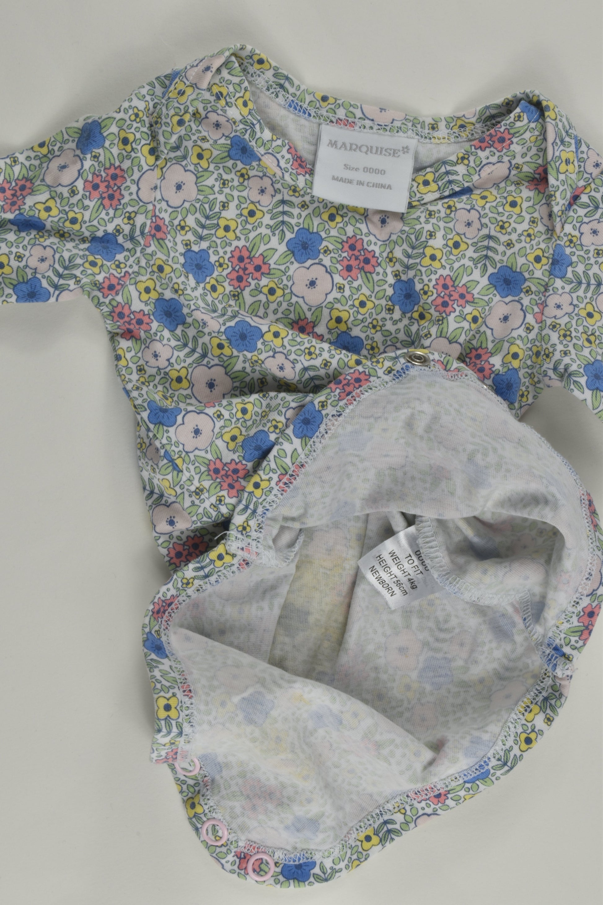 Marquise Size 0000 Liberty Print Bodysuit