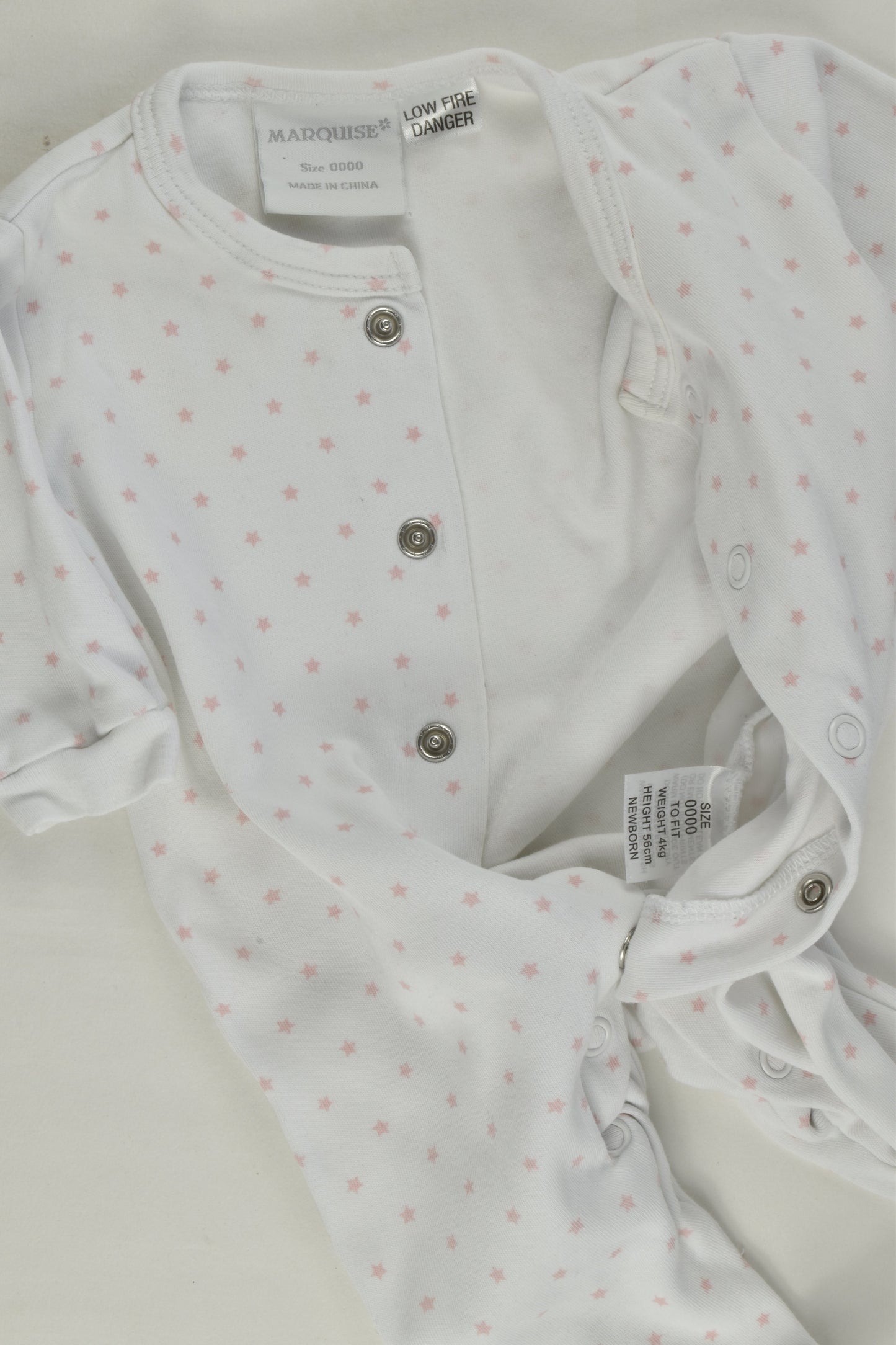 Marquise Size 0000 Stars Footed Romper