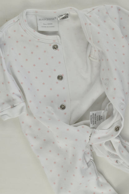 Marquise Size 0000 Stars Footed Romper
