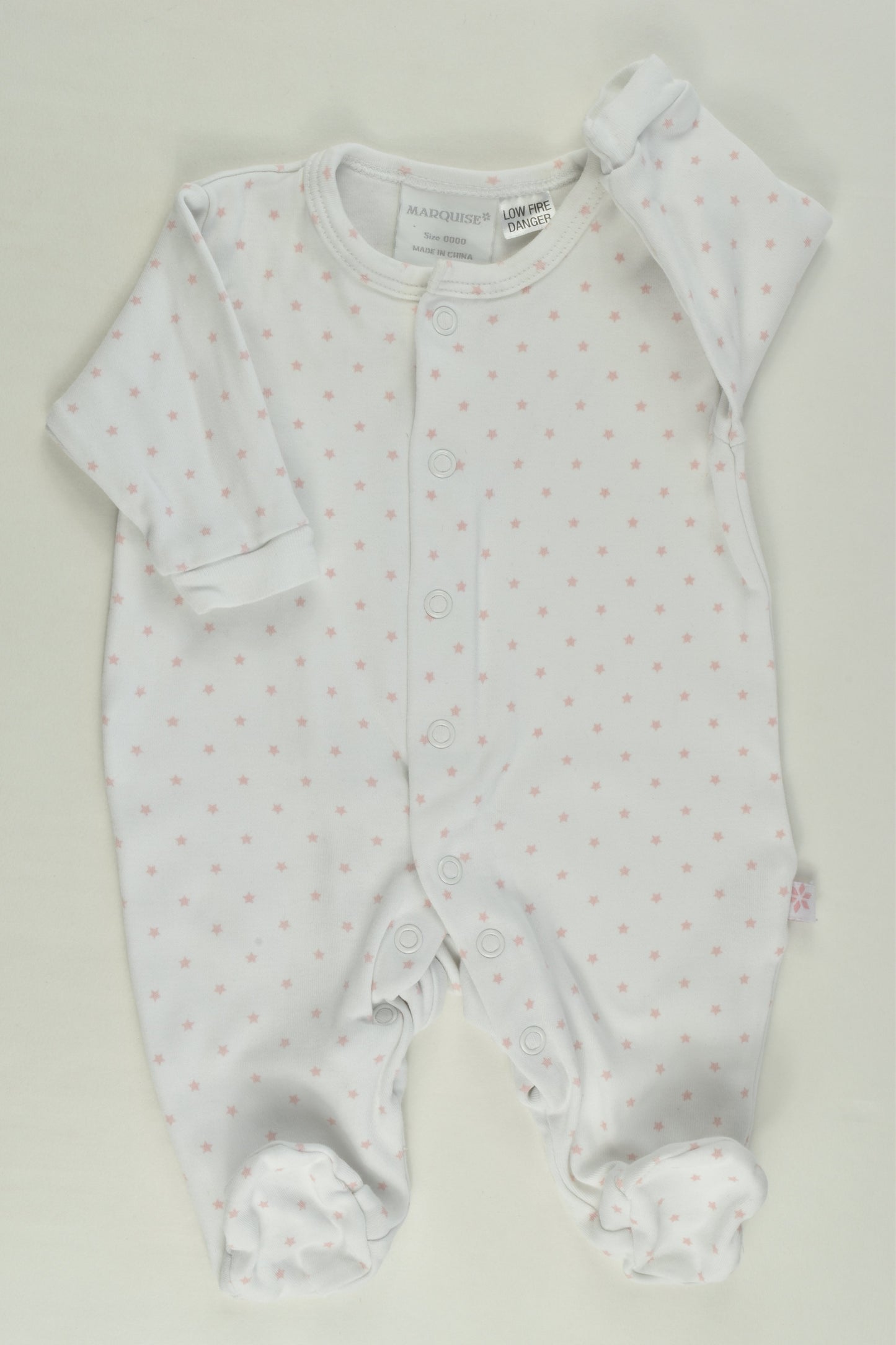 Marquise Size 0000 Stars Footed Romper
