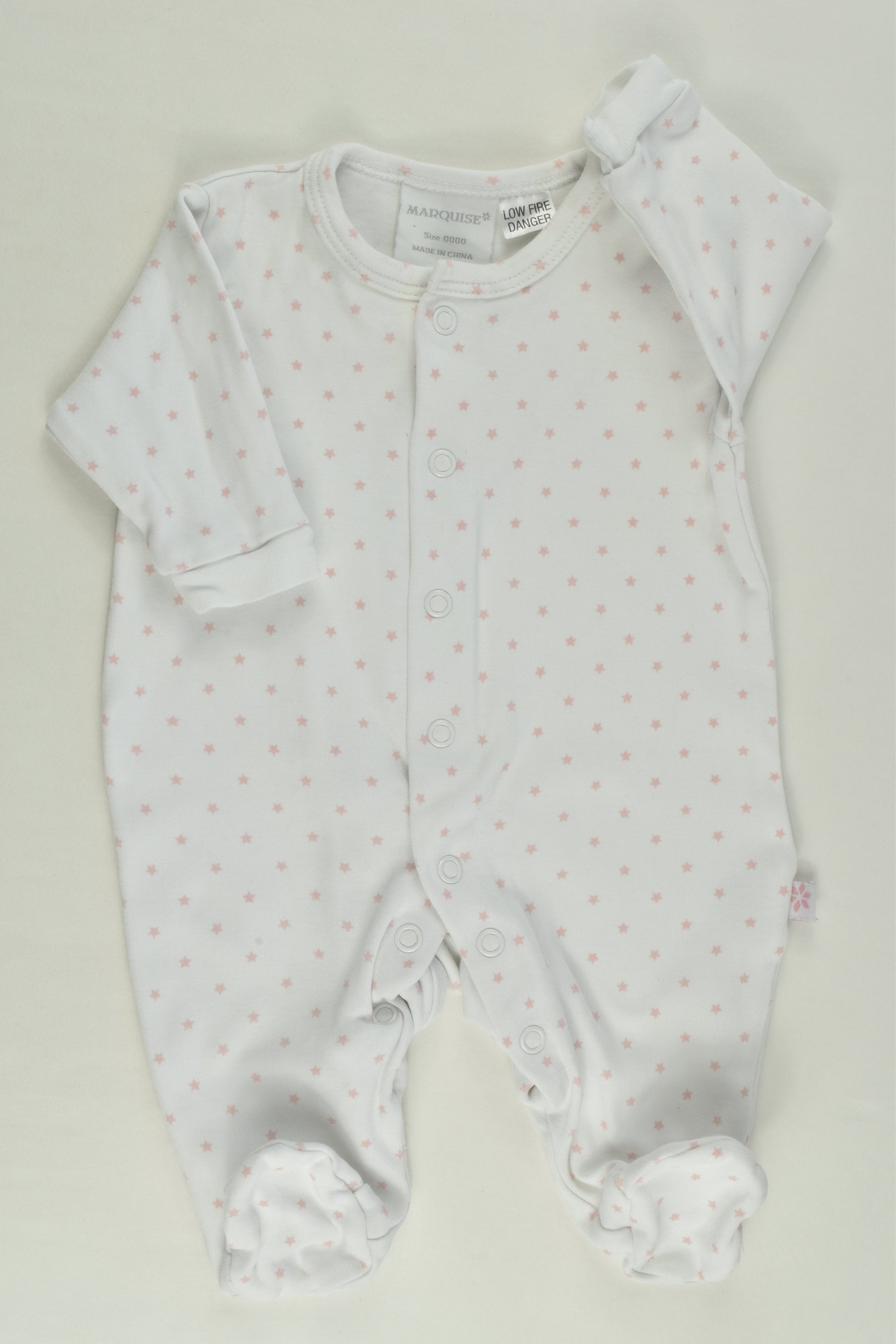Marquise Size 0000 Stars Footed Romper
