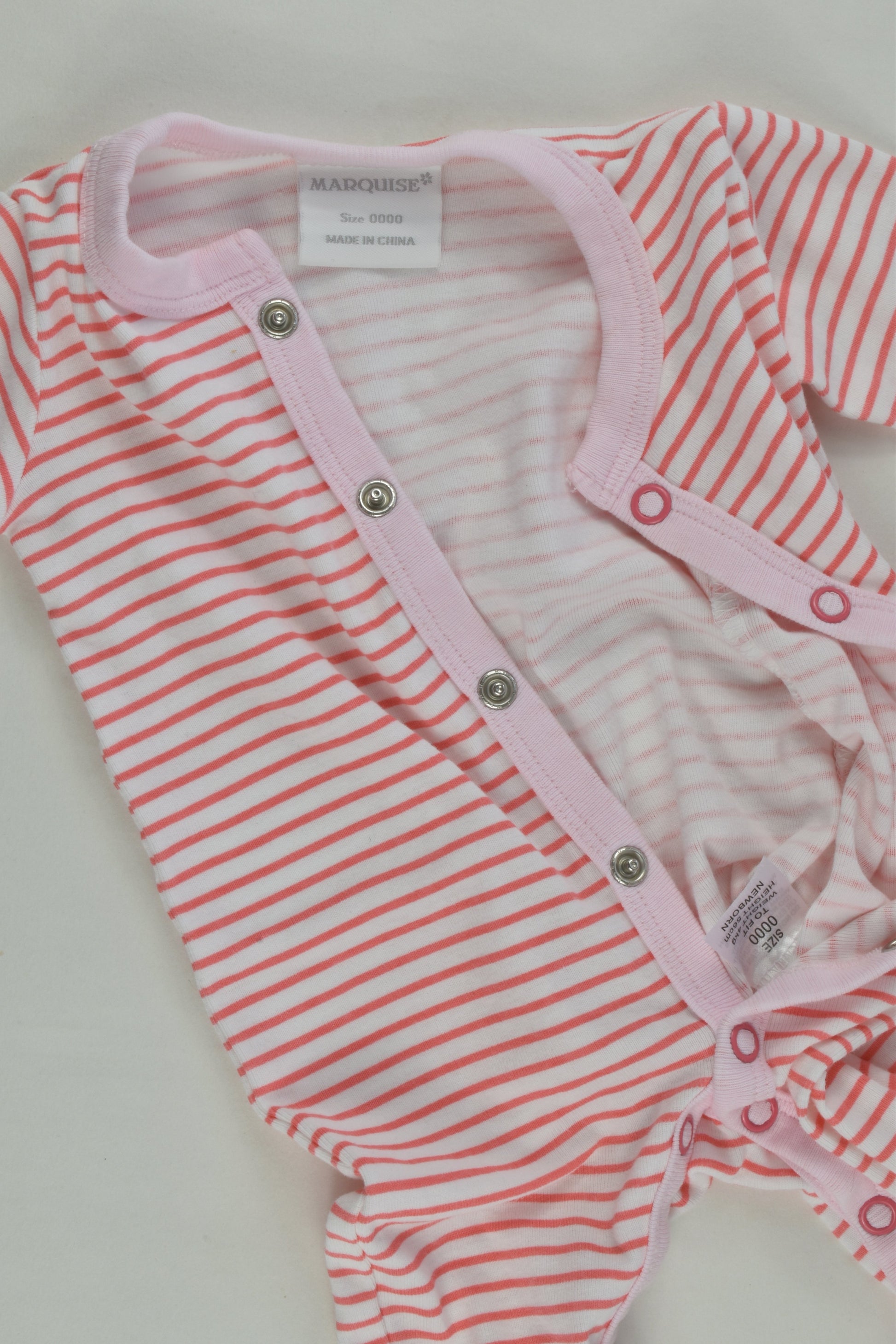 Marquise Size 0000 Striped Romper
