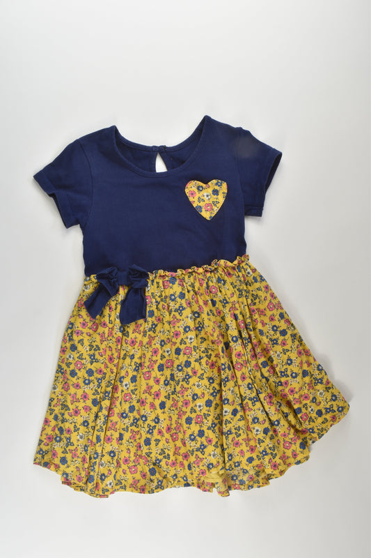 Matalan Retail Size 3-4 Lined Floral Dress