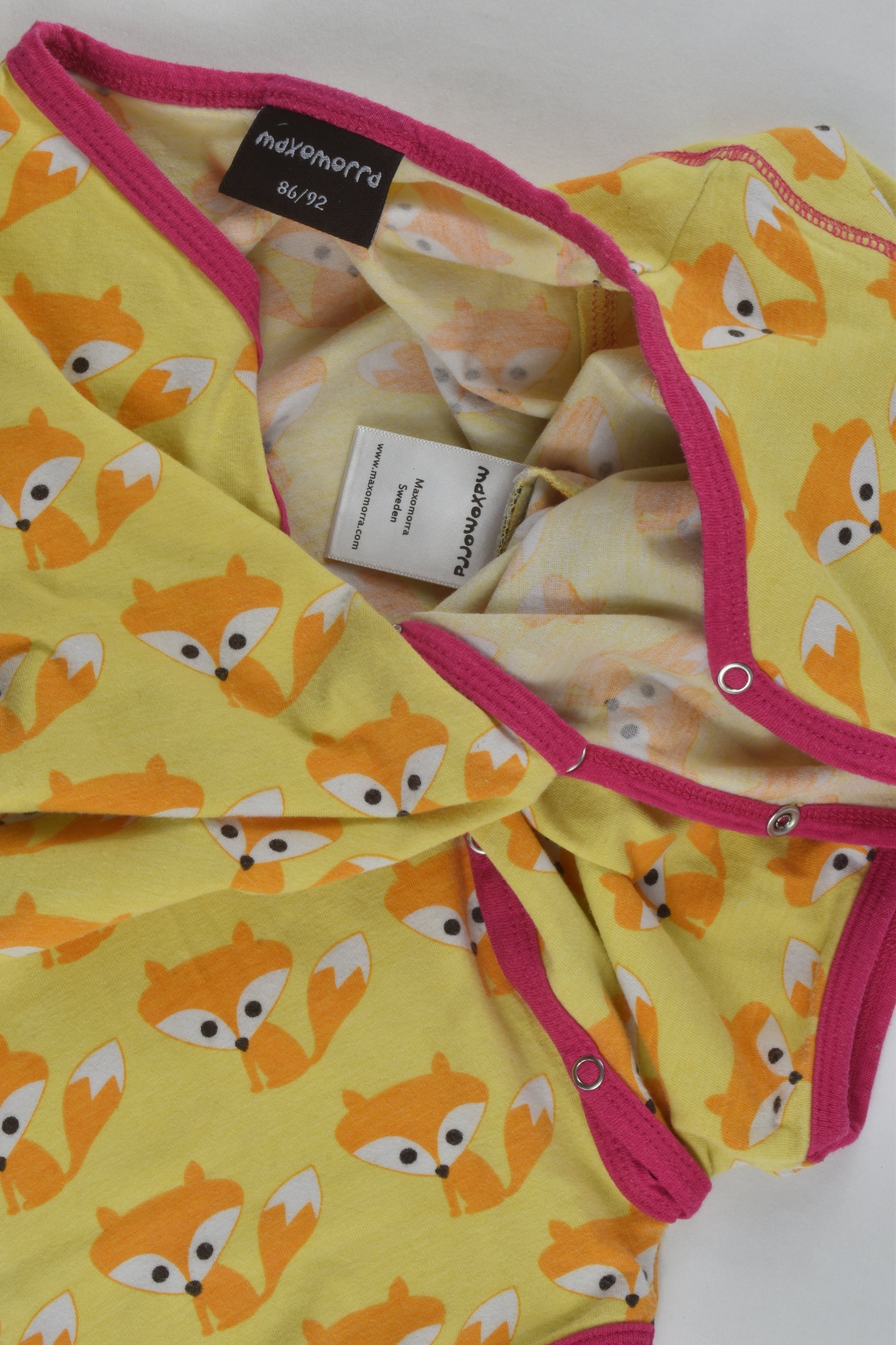 Maxomorra Size 1-2 (86/92 cm) Fox Short Romper