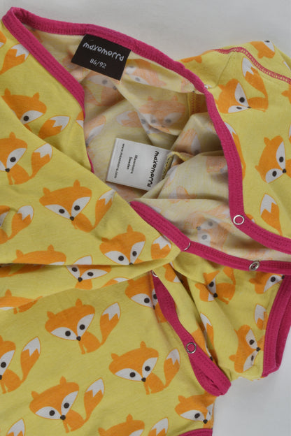 Maxomorra Size 1-2 (86/92 cm) Fox Short Romper