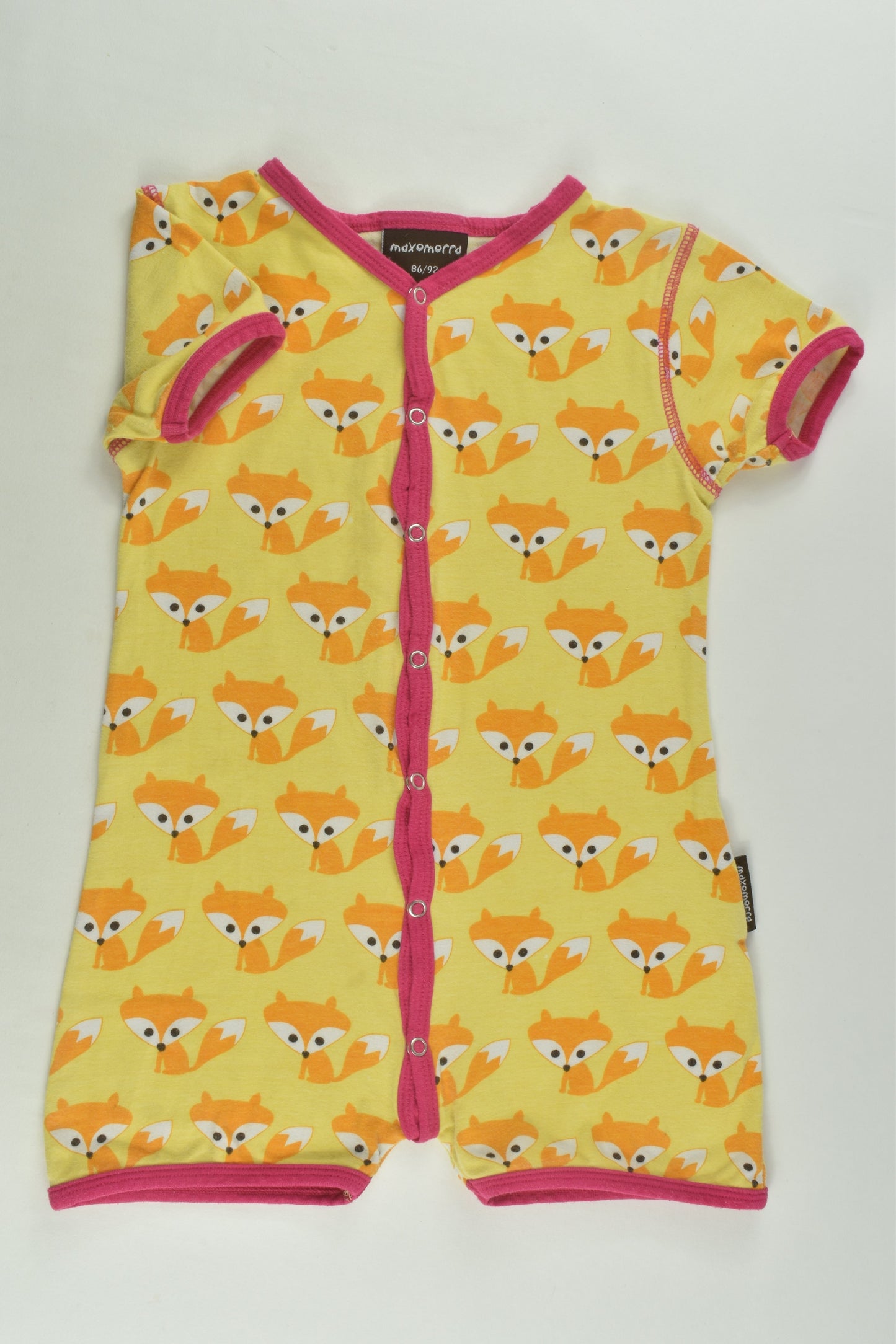 Maxomorra Size 1-2 (86/92 cm) Fox Short Romper