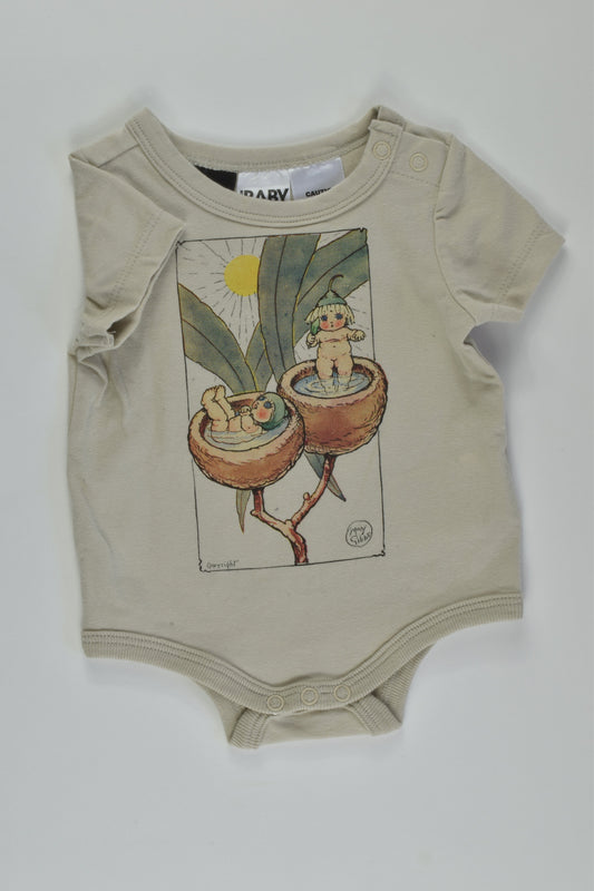 May Gibbs Size 0000 Gumnut Babies Bodysuit