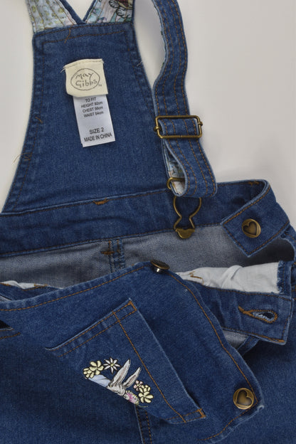 May Gibbs Size 2 Gumnut Babies Denim Overalls