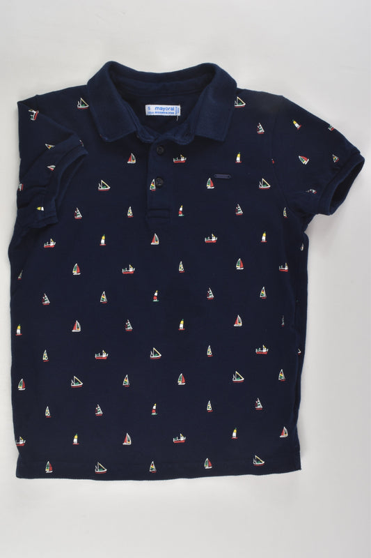 Mayoral Size 5 (110 cm) Nautical Polo Shirt