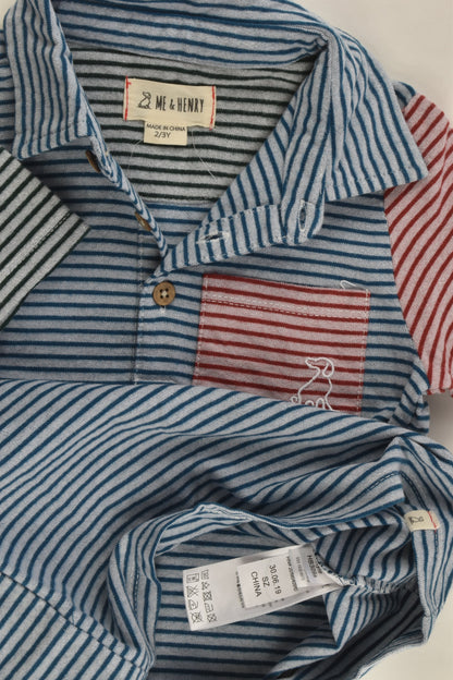 Me & Henry Size 2/3 Striped Polo Shirt