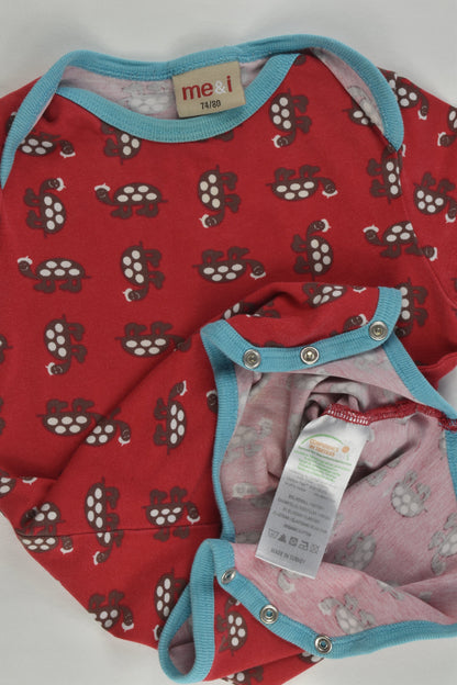 Me&i Size 0-1 (74/80 cm) Retro Tortoises Bodysuit