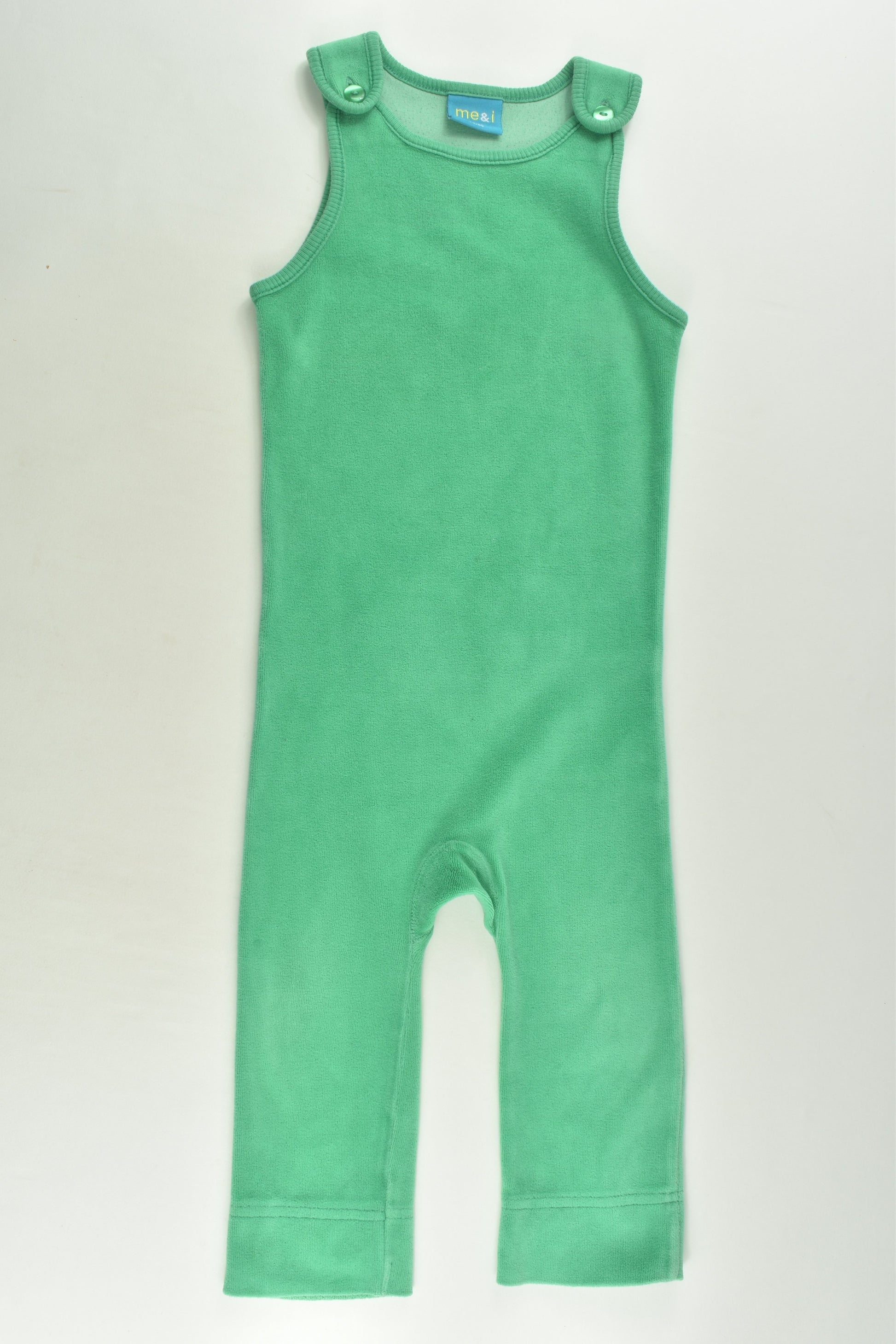 Me&i Size 0/1 (74/80 cm) Love Heart at the Back Velour Overalls