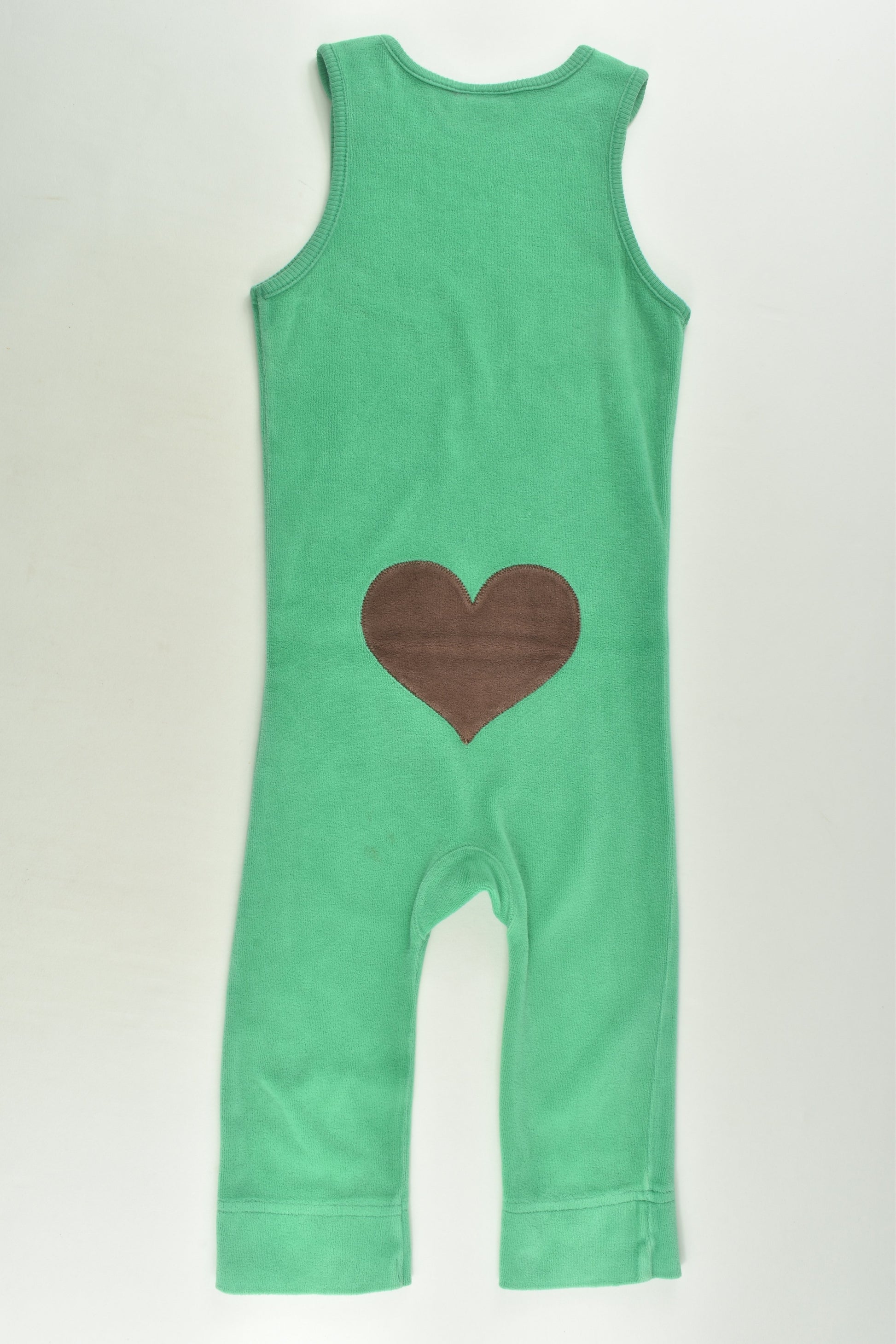 Me&i Size 0/1 (74/80 cm) Love Heart at the Back Velour Overalls