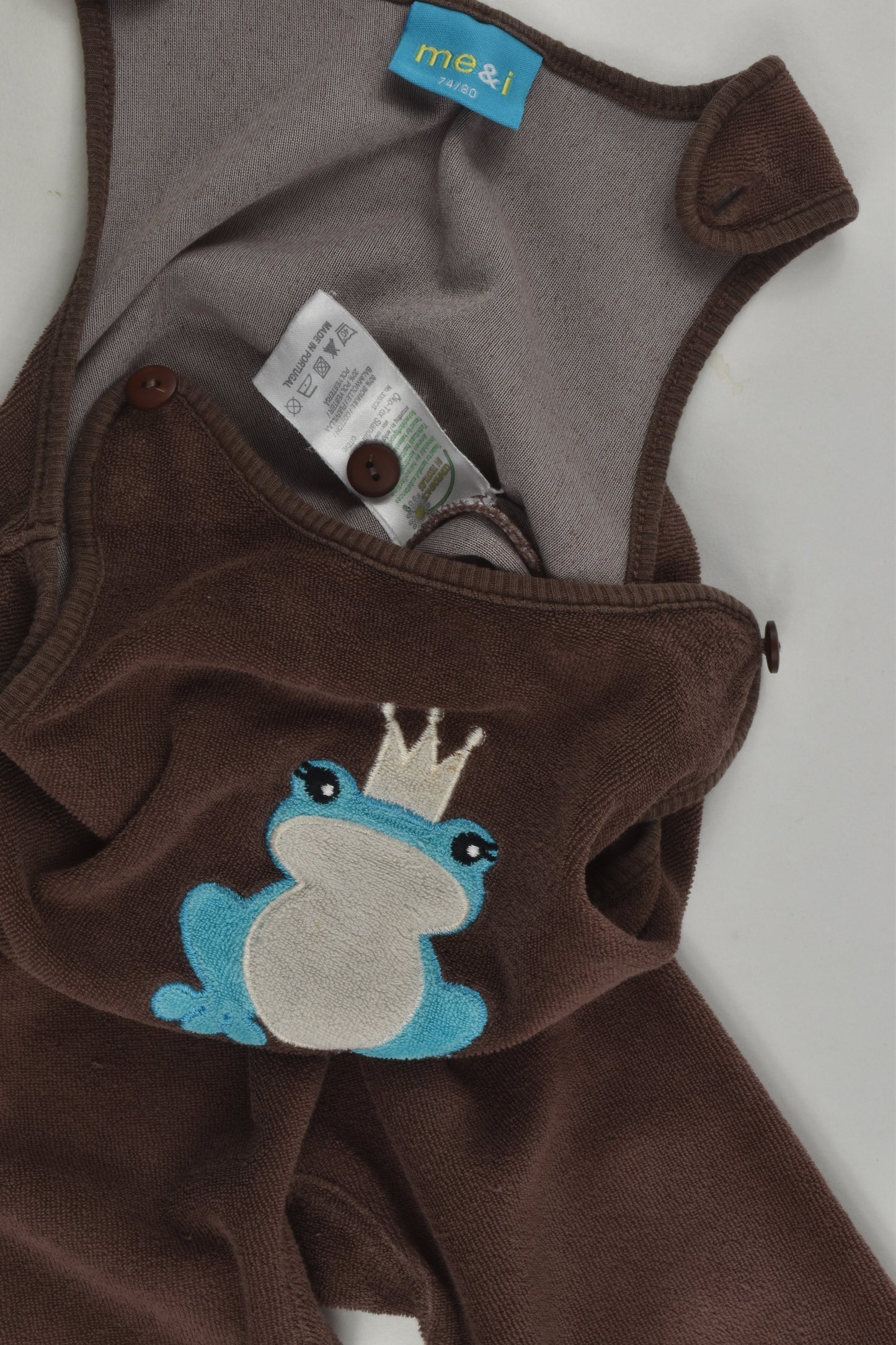 Me&i Size 0/1 (74/80 cm) Toad Terry Overalls