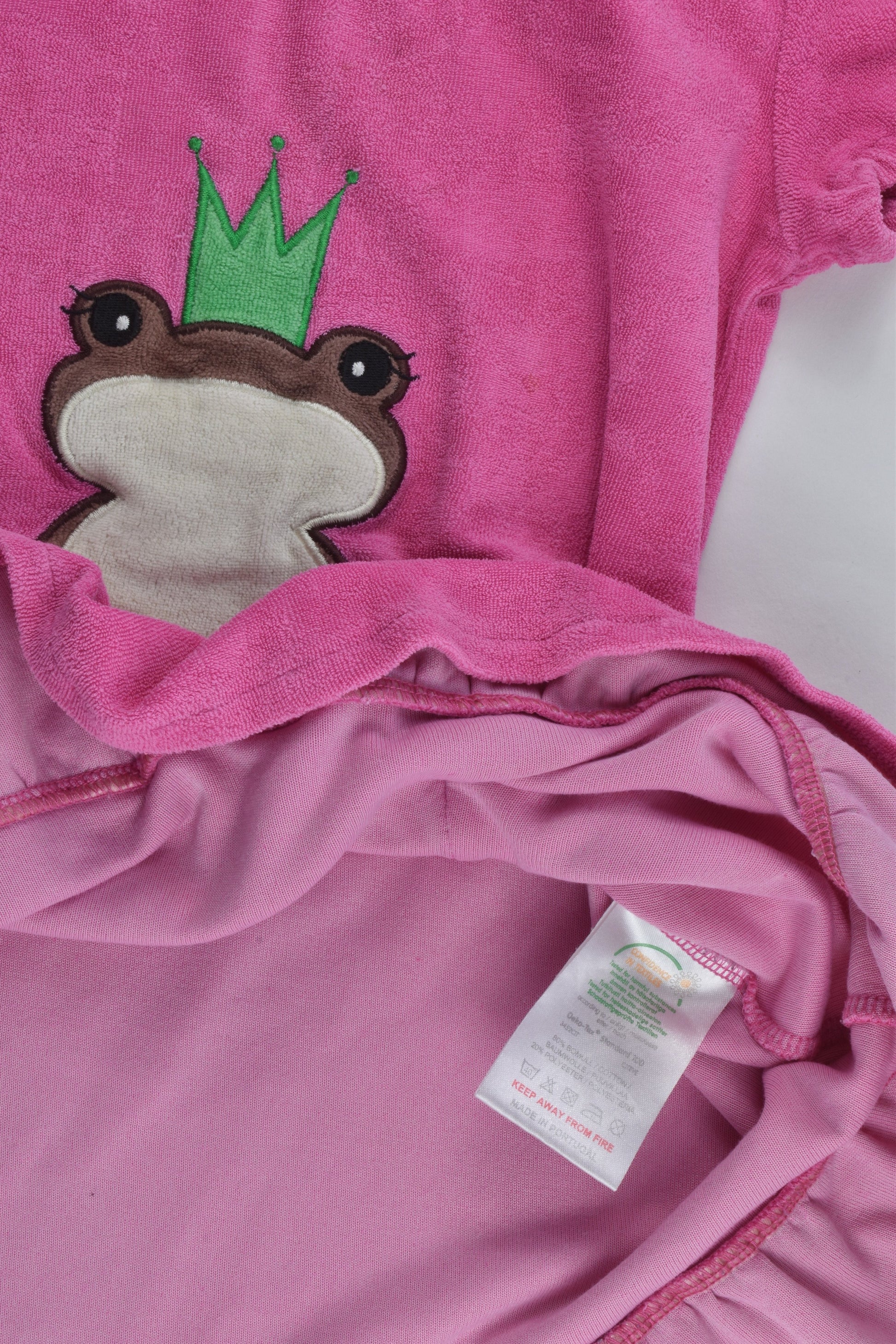 Me&i Size 3-4 (98/104 cm) Frog Pocket Terry Dress