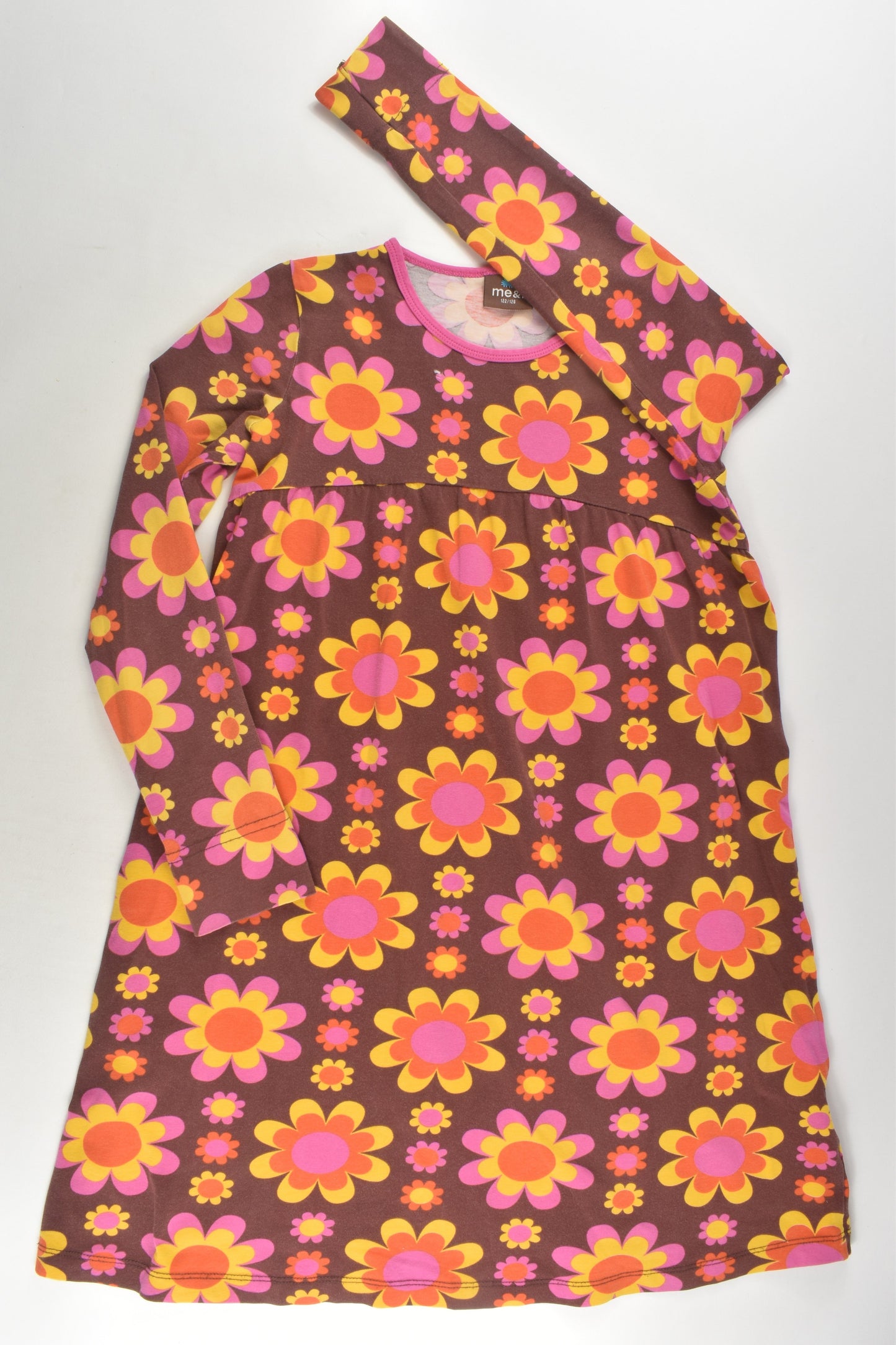 Me&i Size 7/8 (122/128 cm) Retro Flowers Dress