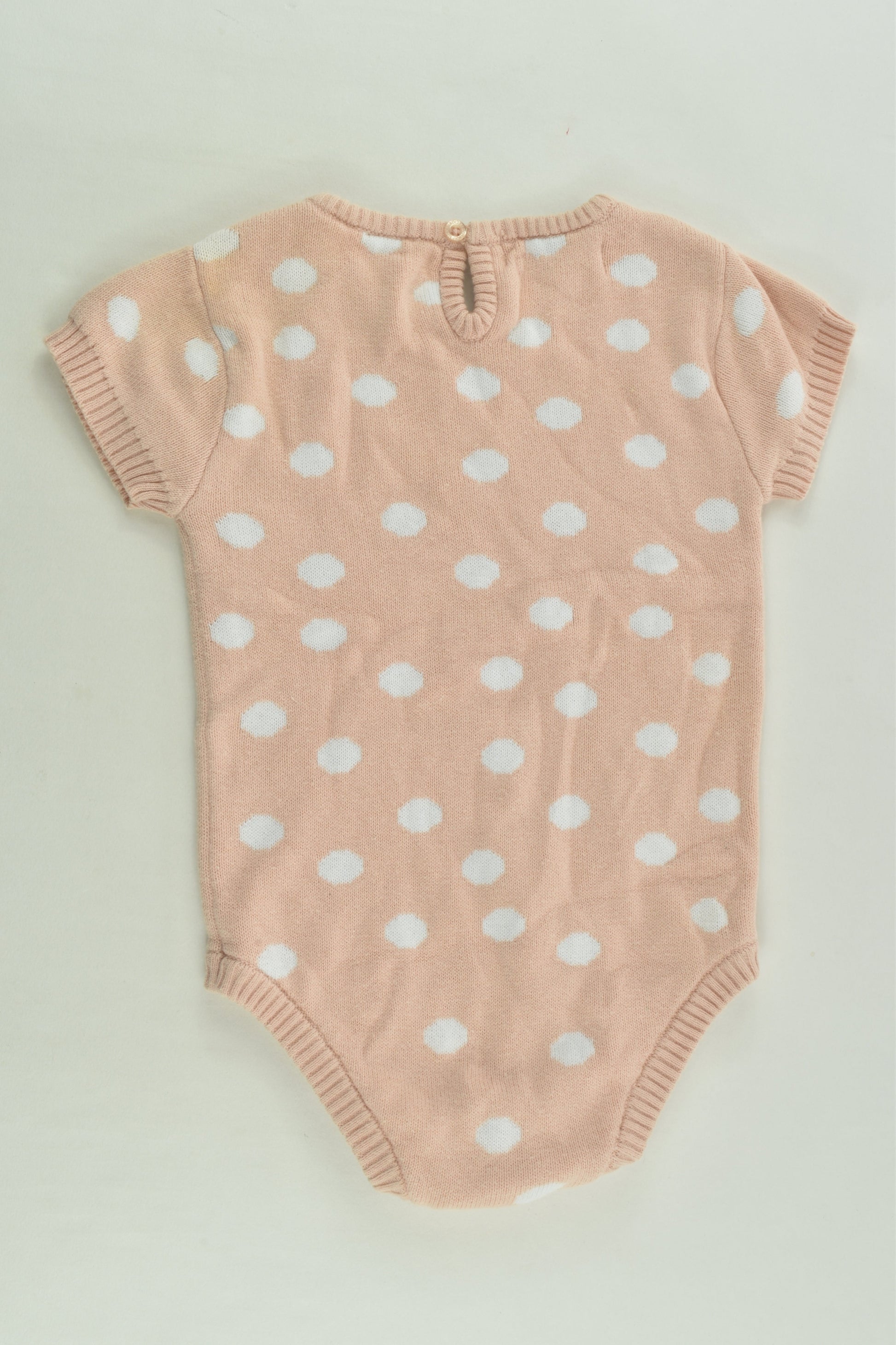 Miann and Co Size 0 Knit Polka Dots Bodysuit