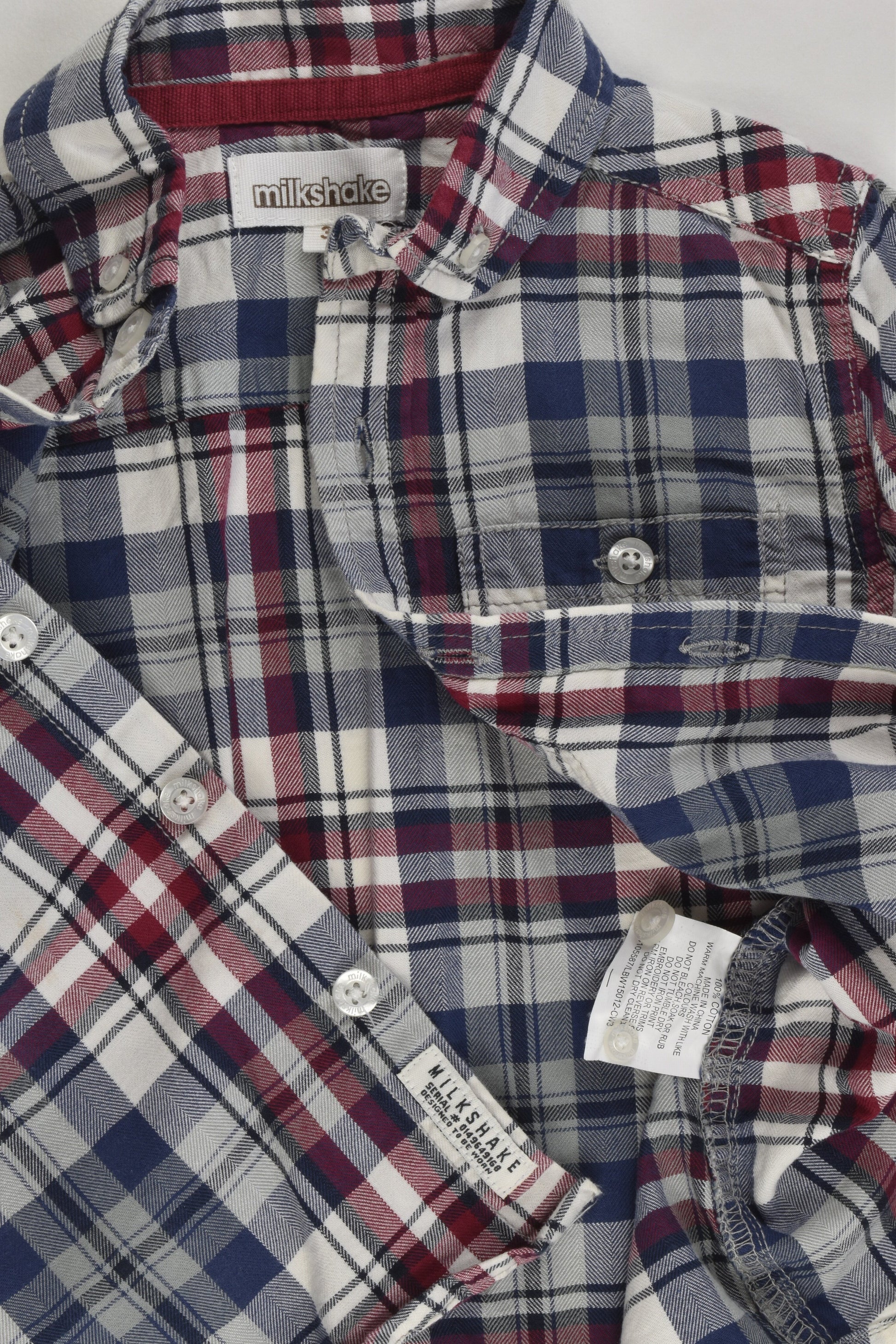 Milkshake Size 3 Checked Shirt