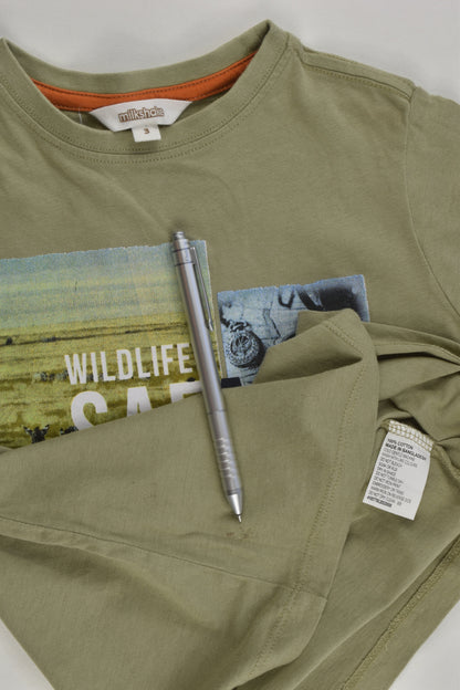 Milkshake Size 3 'Wildlife Safari' T-shirt