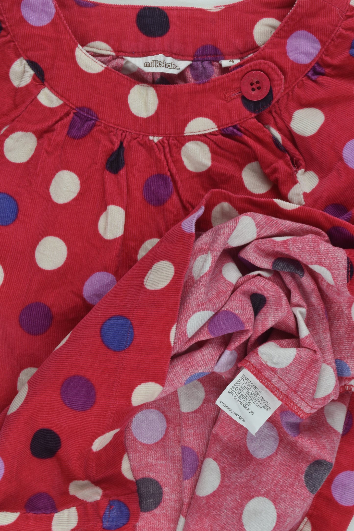 Milkshake Size 4 Polka Dots Lightweight Cord Dress