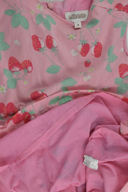 Milkshake Size 4 Strawberries Lined Dress