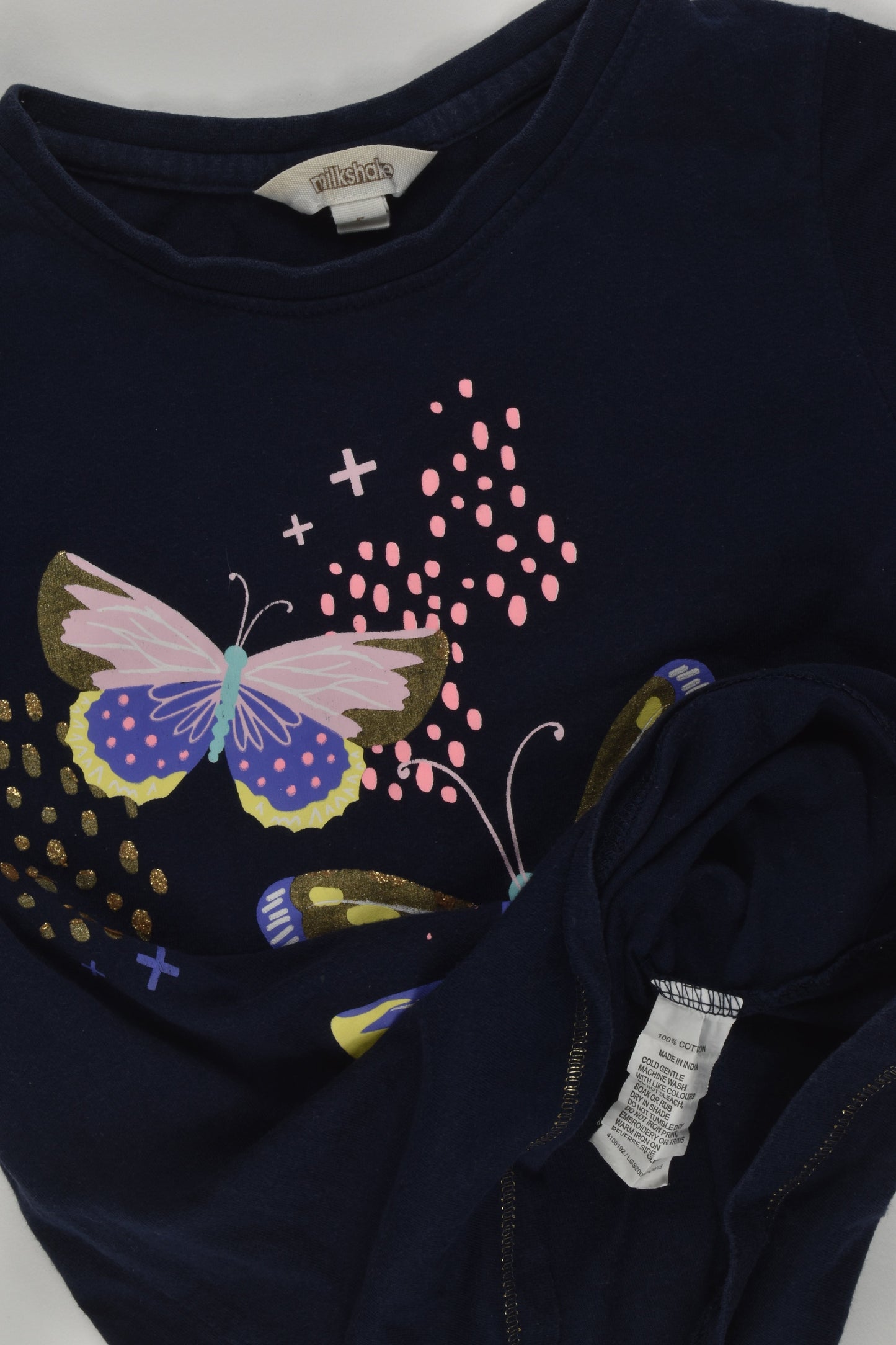Milkshake Size 5 Butterflies T-shirt