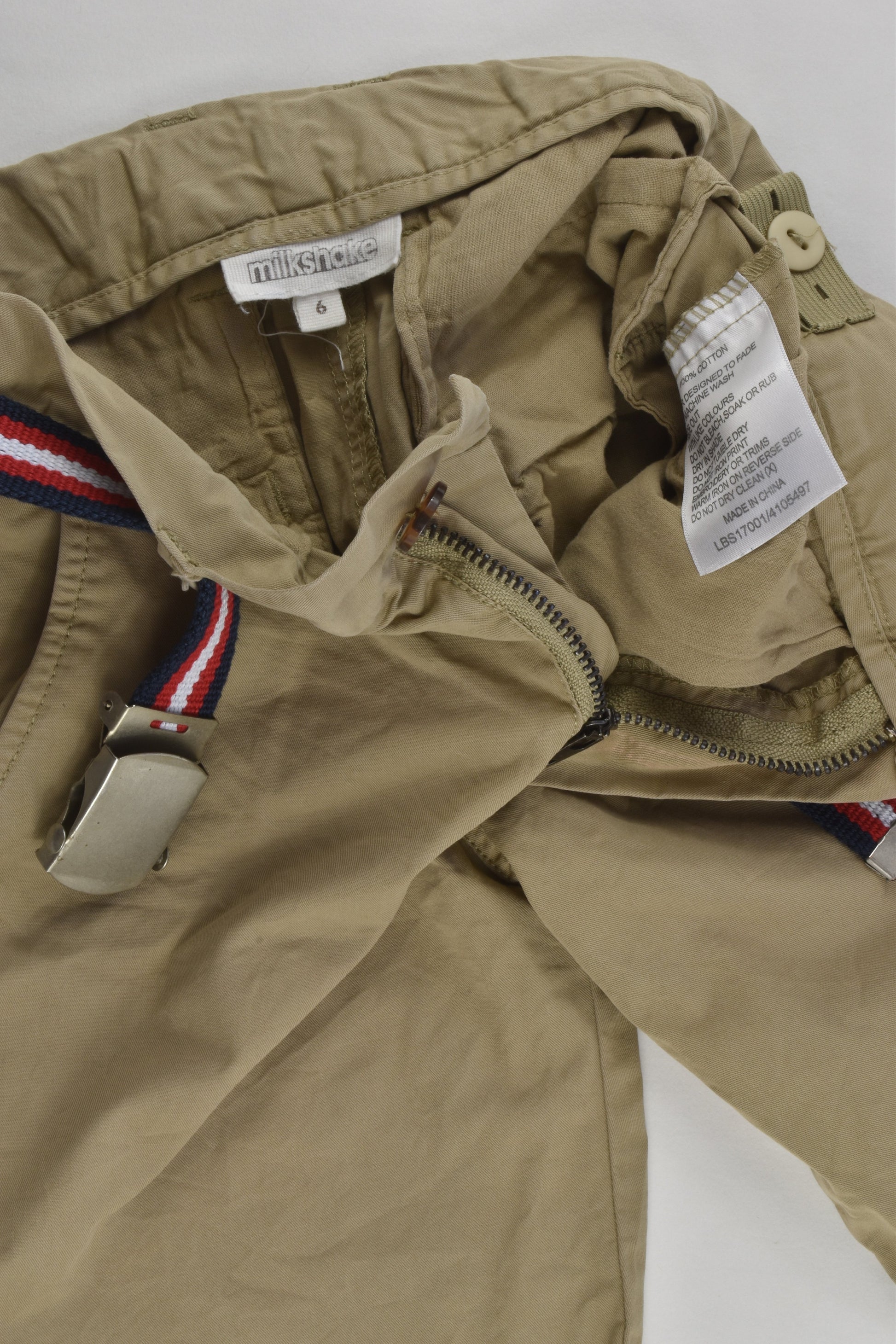 Milkshake Size 6 Shorts with Belt