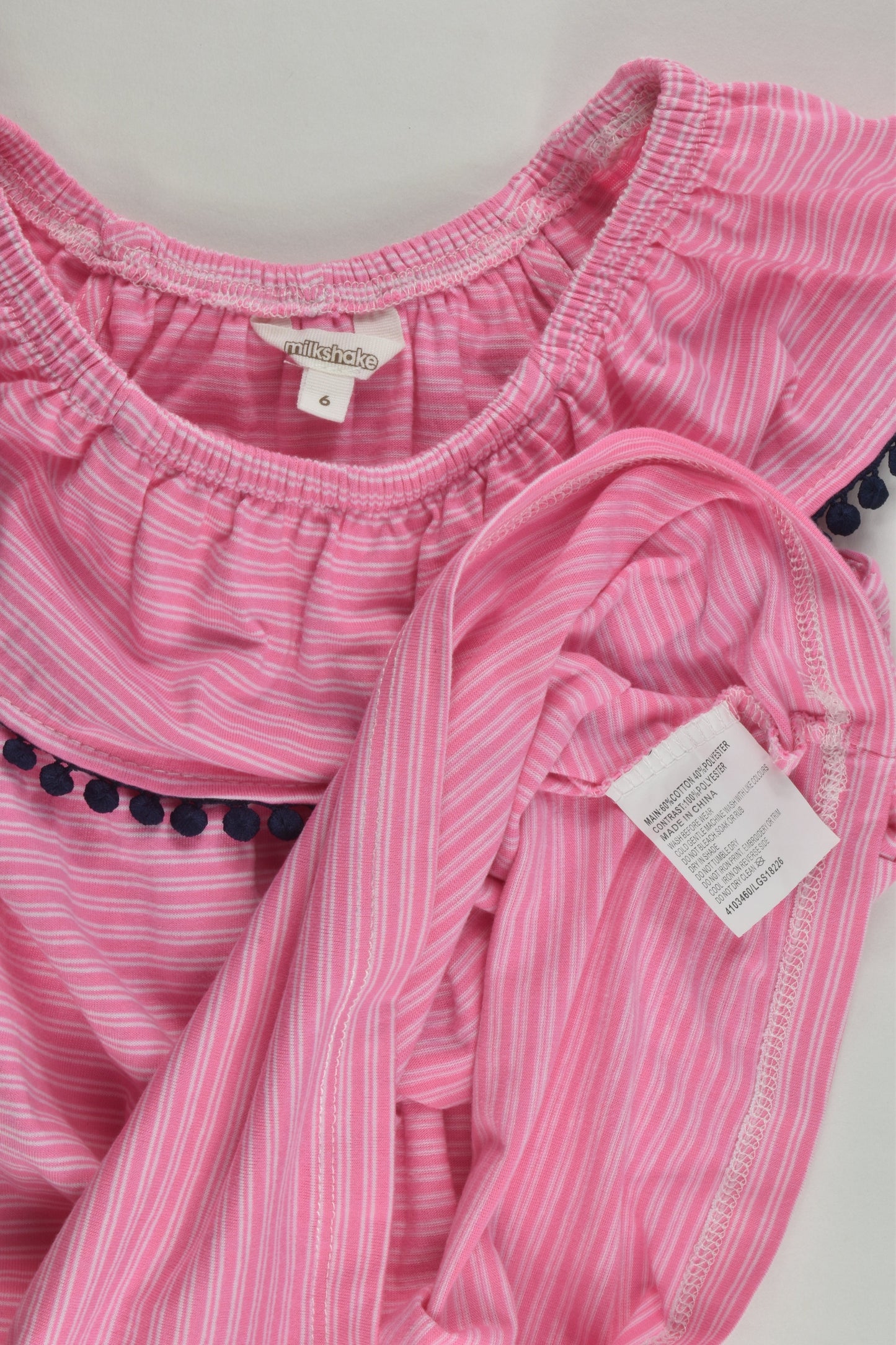 Milkshake Size 6 Striped T-shirt
