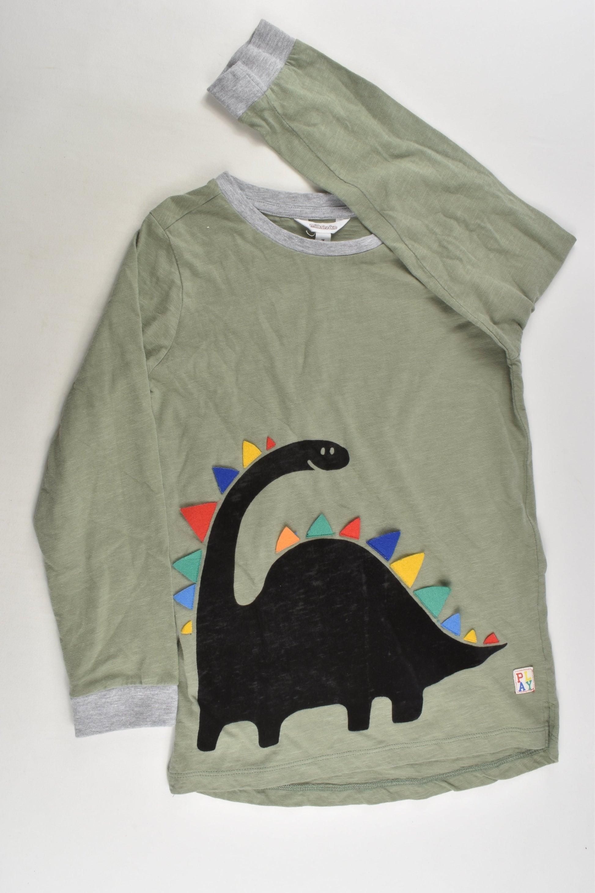 Milkshake Size 7 Rainbow Dinosaur Top