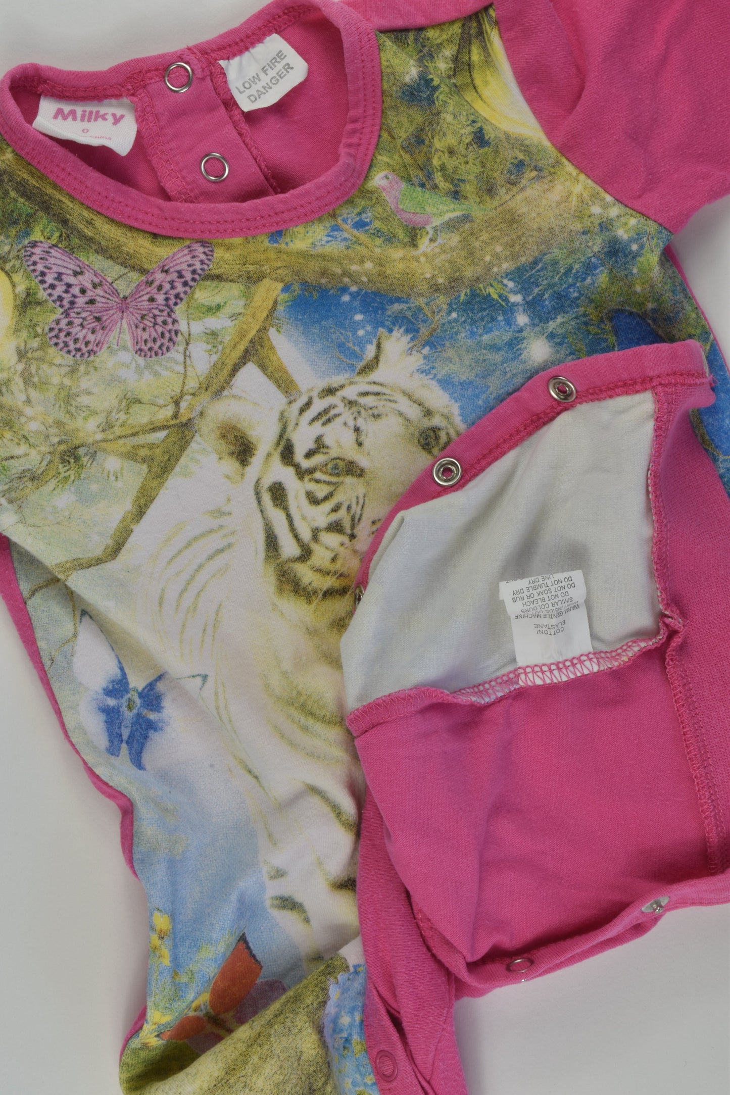 Milky Size 0 Snow Tiger Romper