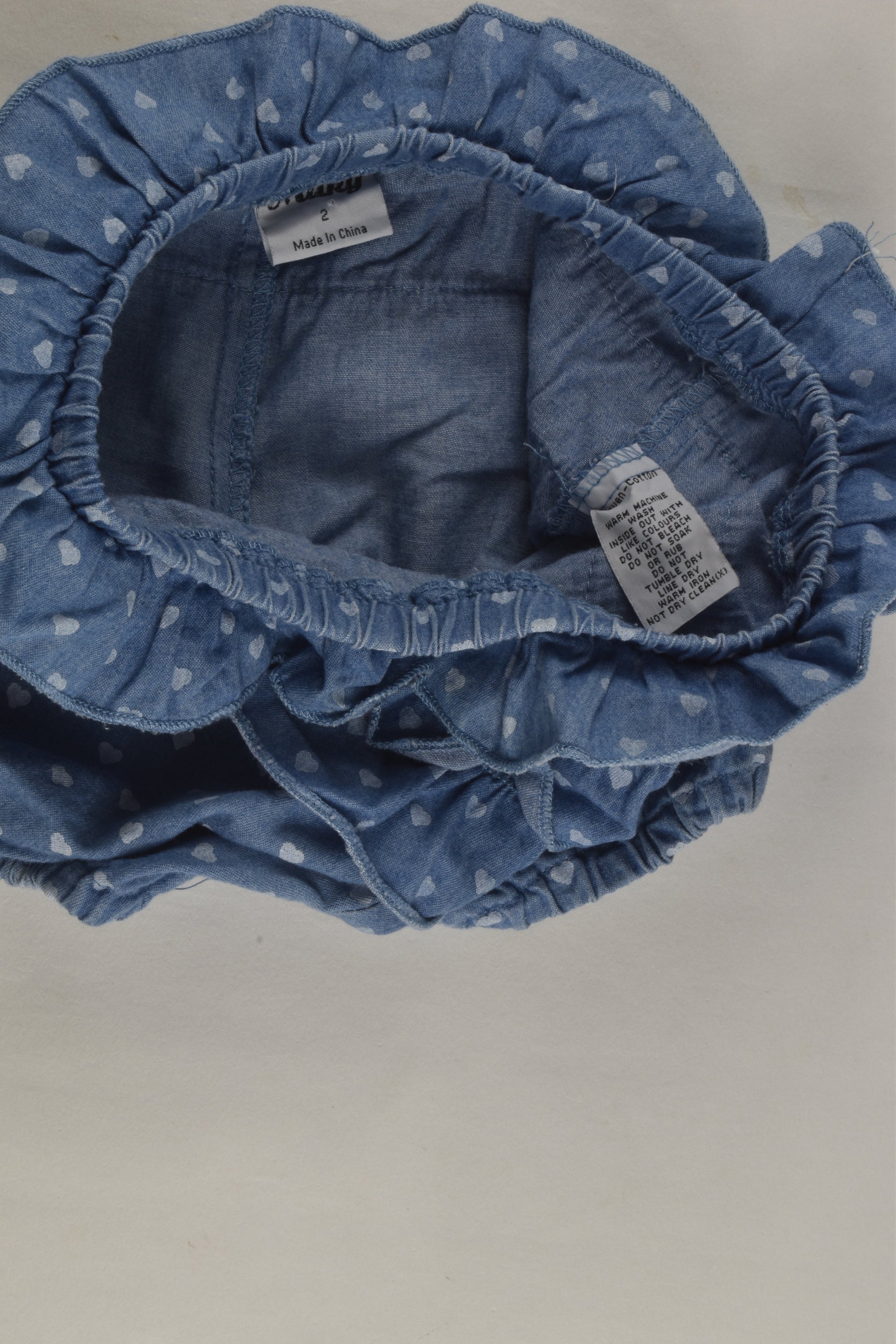 Milky Size 2 Lightweight Denim Ruffle Shorts