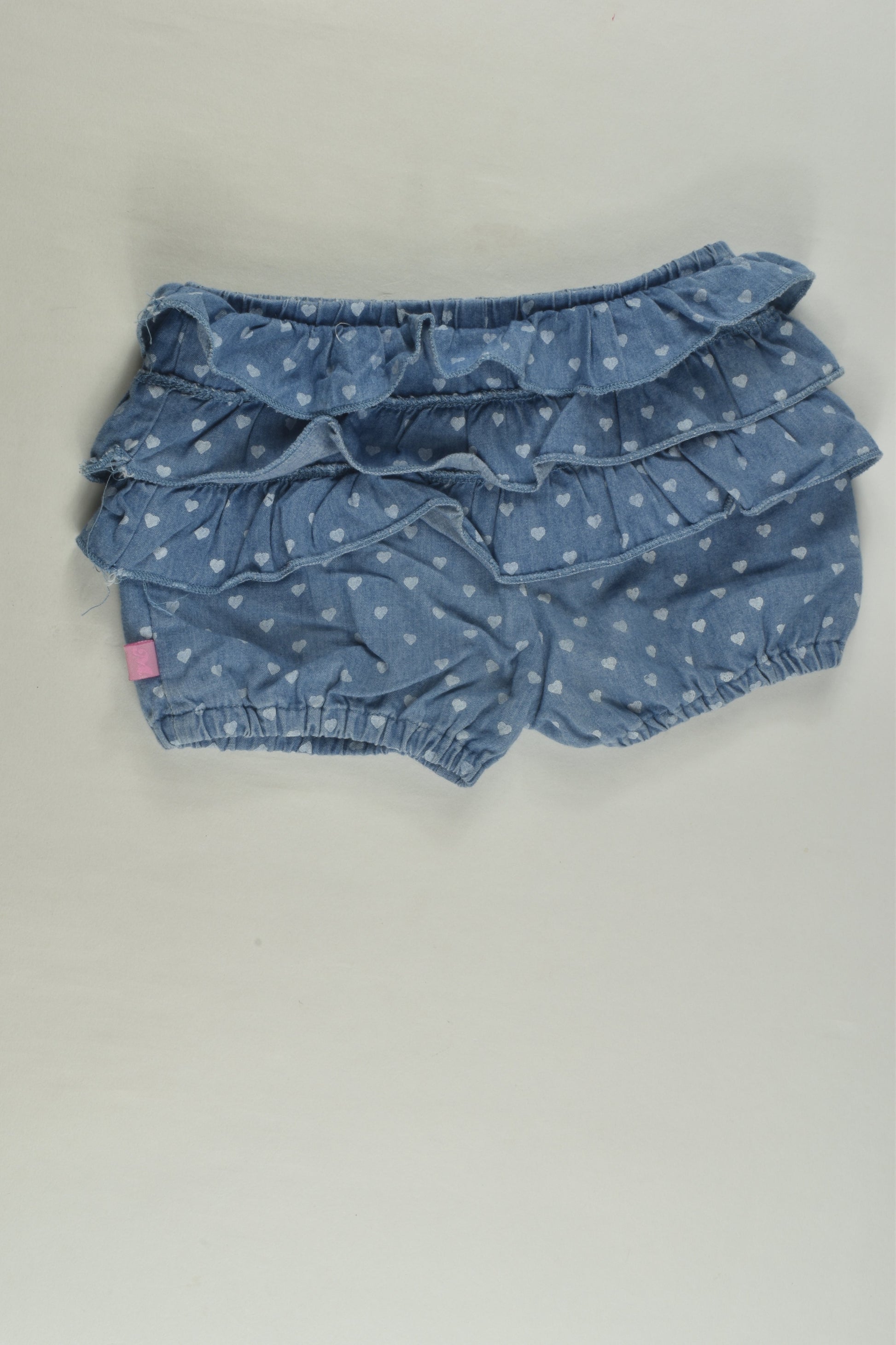 Milky Size 2 Lightweight Denim Ruffle Shorts