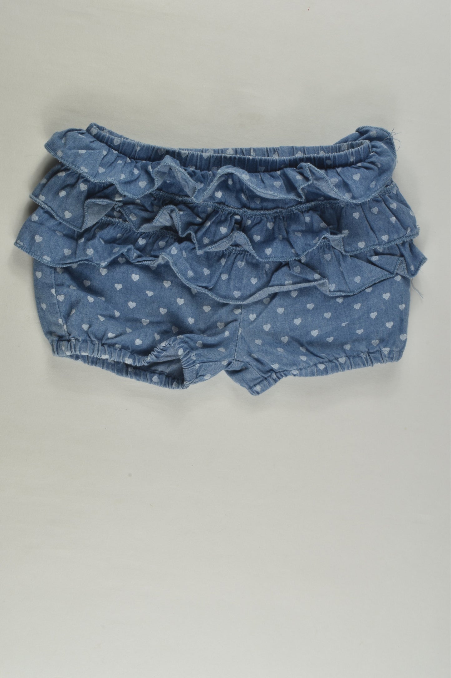 Milky Size 2 Lightweight Denim Ruffle Shorts