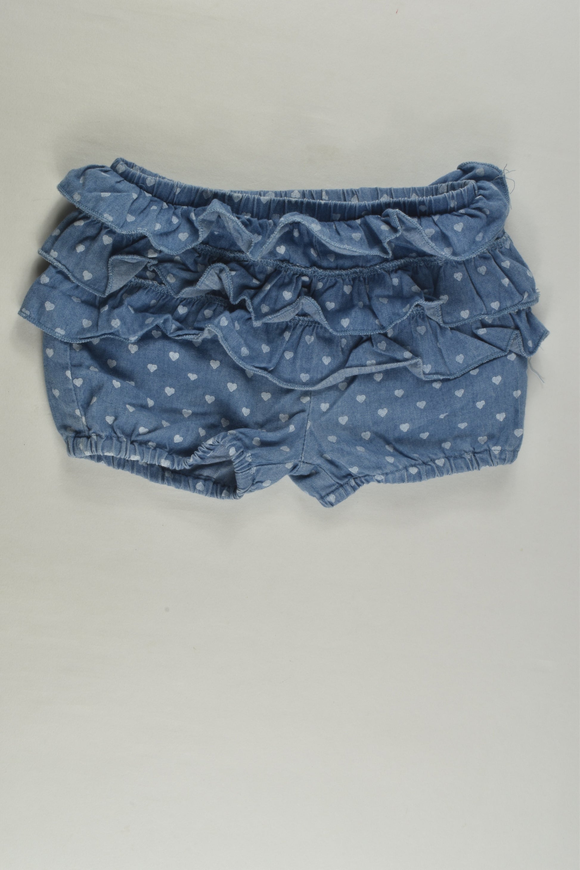 Milky Size 2 Lightweight Denim Ruffle Shorts