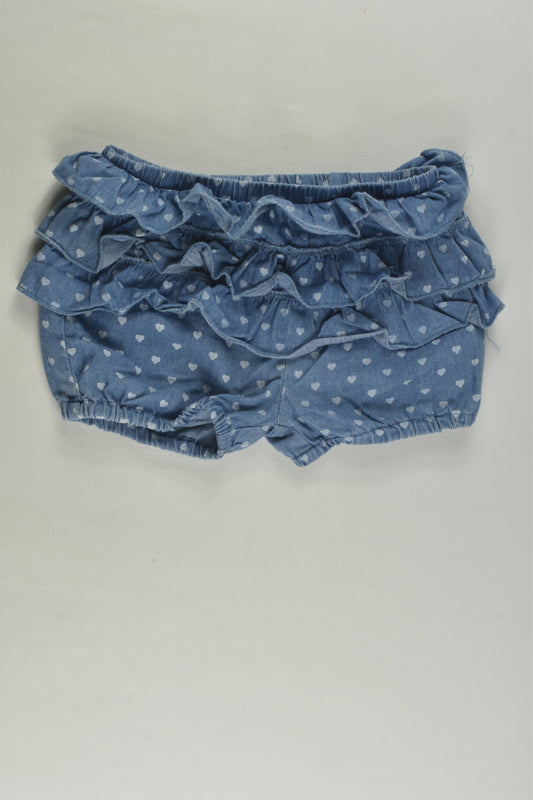 Milky Size 2 Lightweight Denim Ruffle Shorts