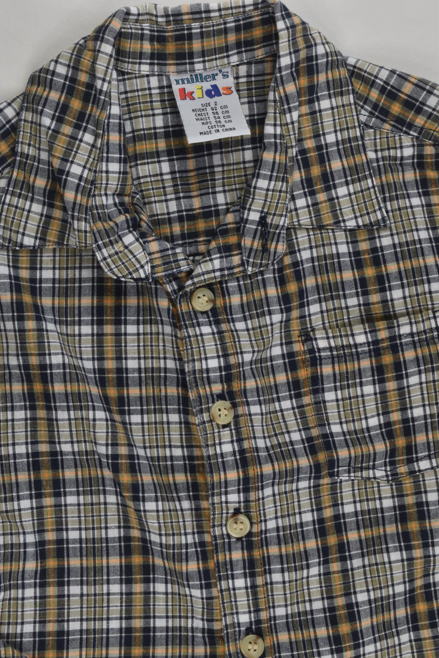 Miller's Kids Size 2 Checked Shirt