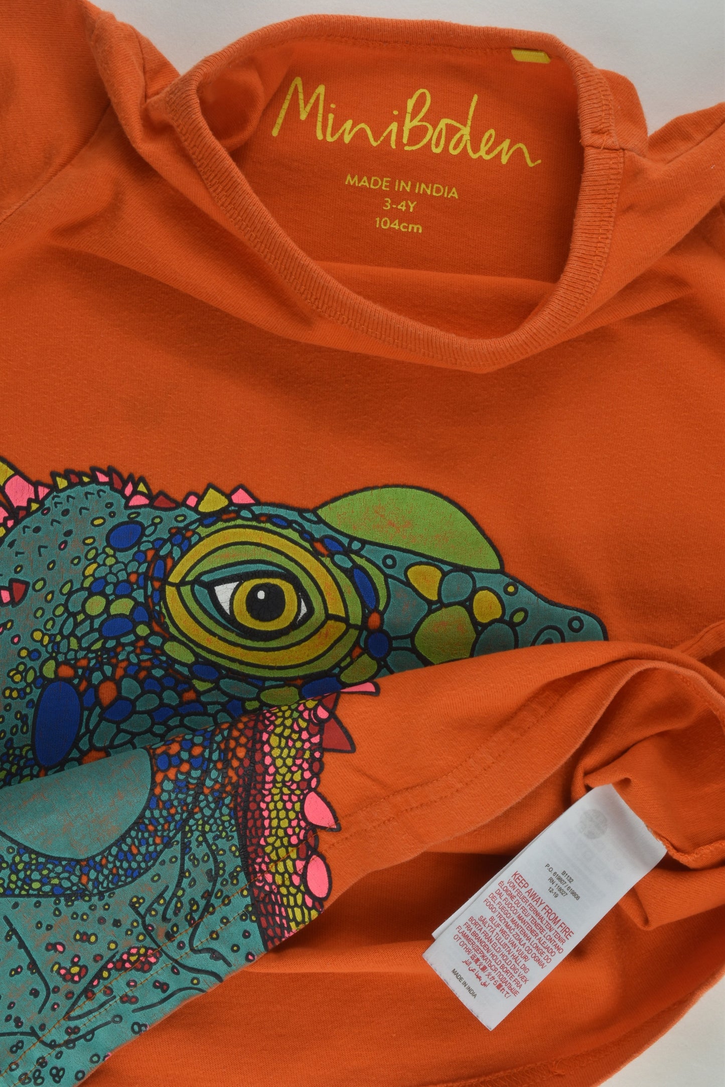 Mini Boden Size 3-4 (104 cm) Iguana Top