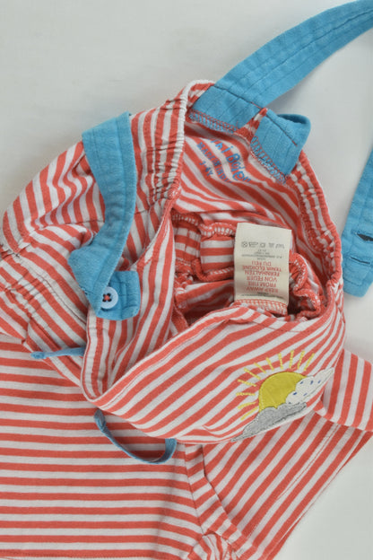 Mini Boden Size 3-4 Sun and Clouds Striped Playsuit