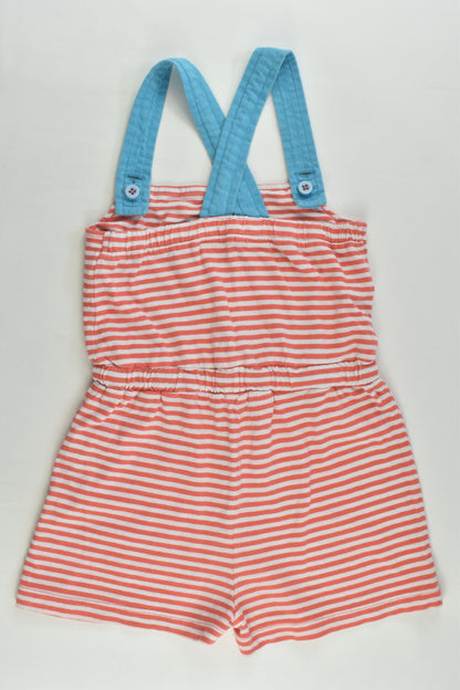 Mini Boden Size 3-4 Sun and Clouds Striped Playsuit