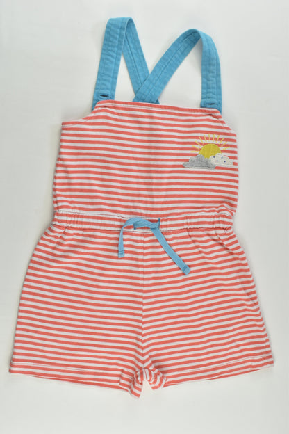 Mini Boden Size 3-4 Sun and Clouds Striped Playsuit