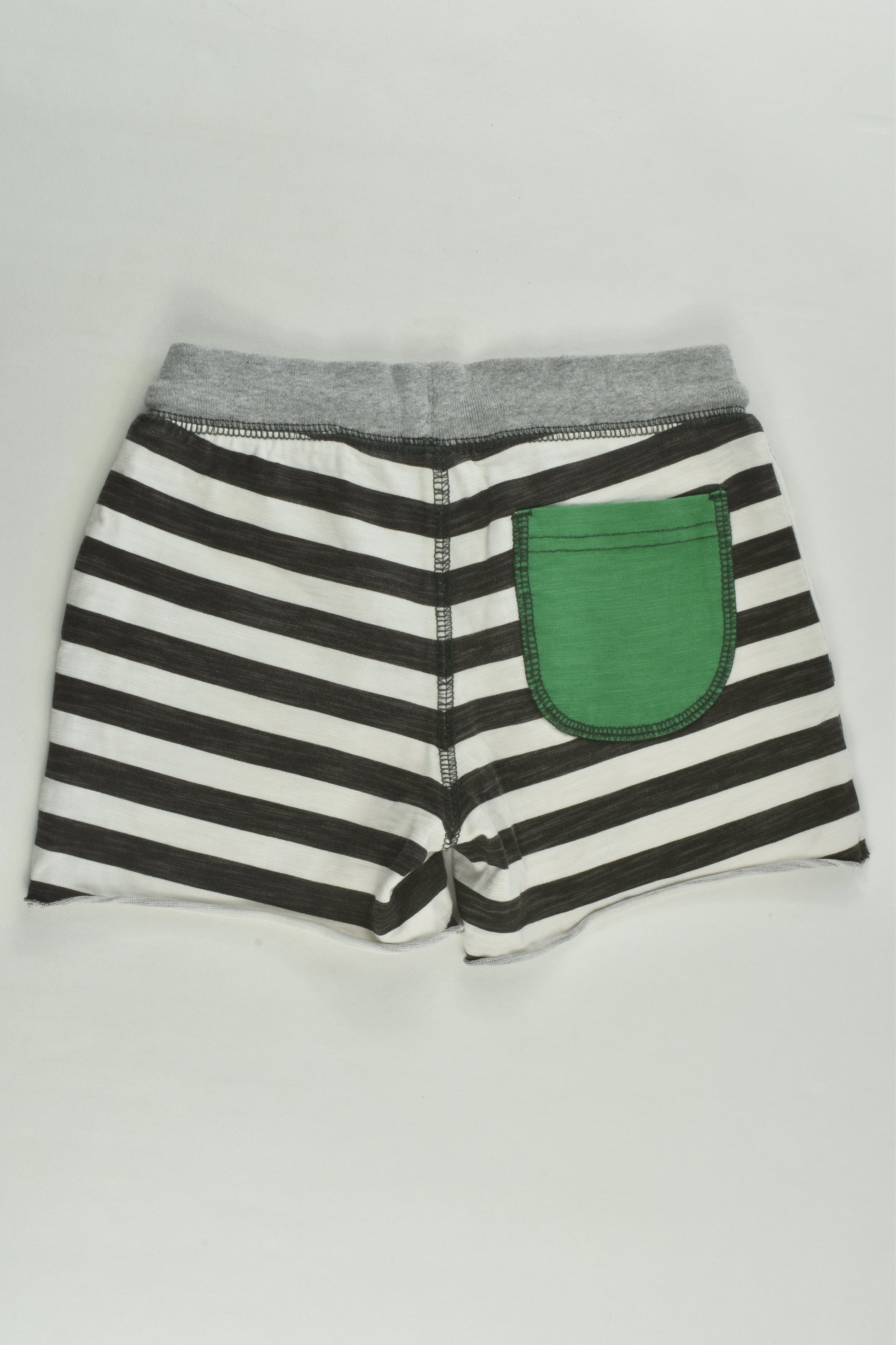 Mini Boden Size 3 Lightweight Black Stripes Shorts