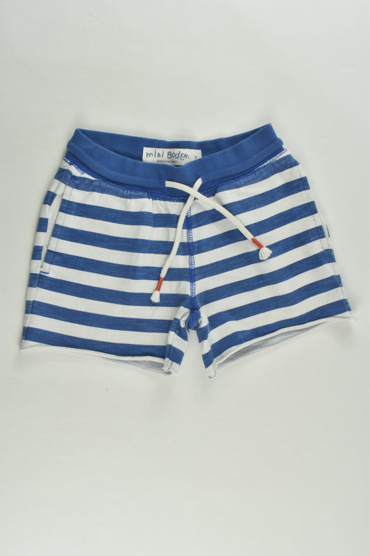 Mini Boden Size 3 Lightweight Blue Stripes Shorts